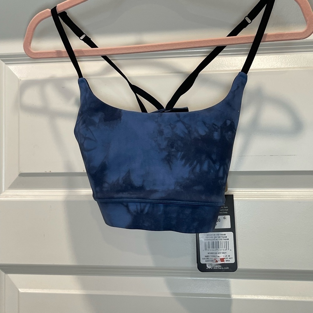 Sketchers Padded Sports Bra in Navy Blue Size Medium NWT (18)